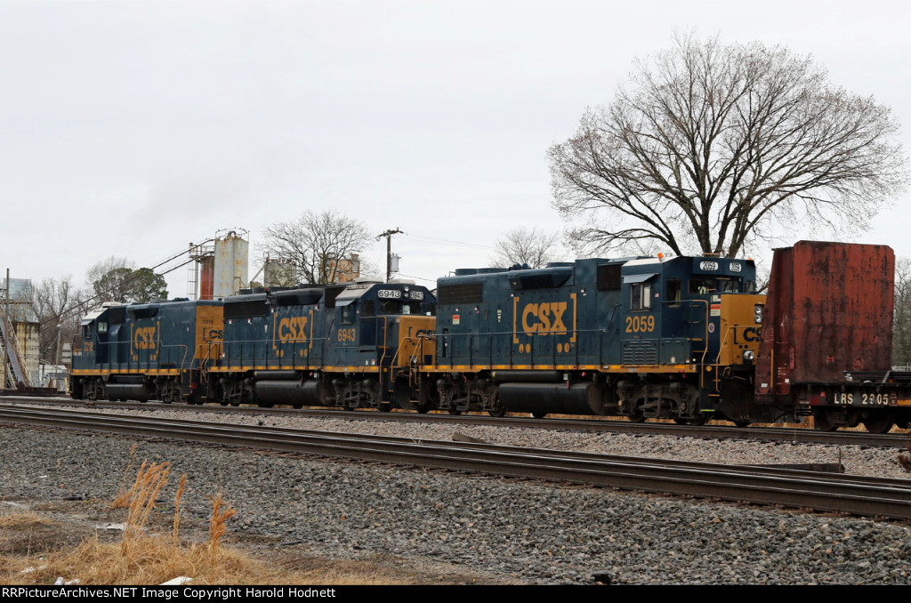 CSX 2059, 6943, and 2218 power train F729-23